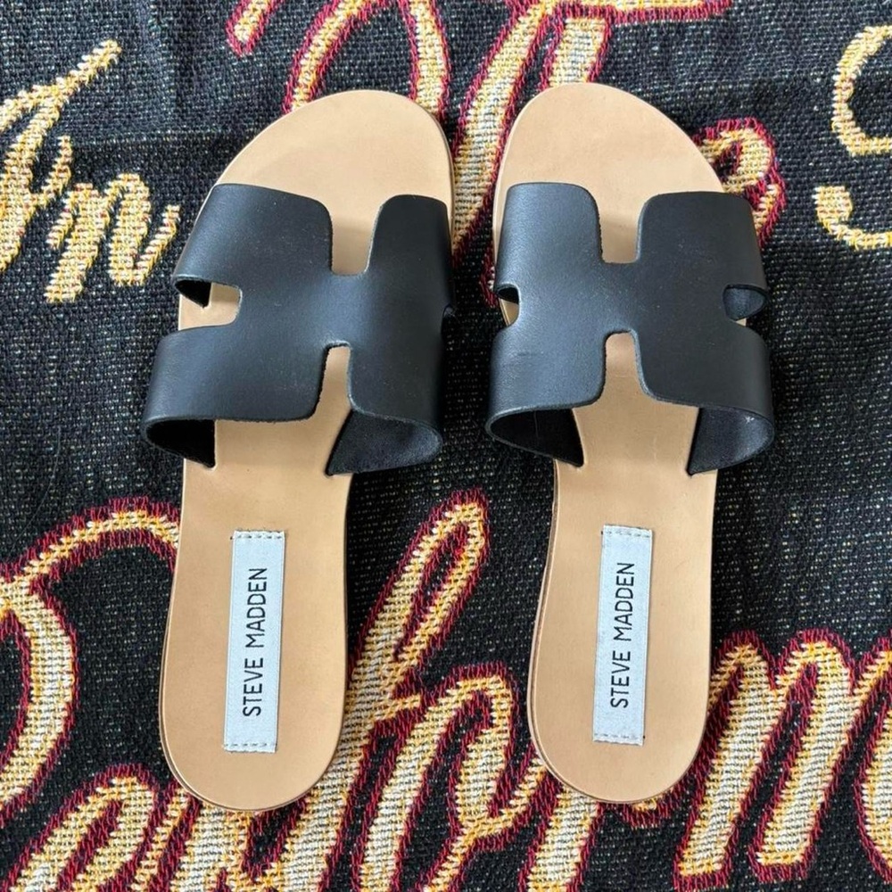 Black Steve Madden Grady Summer Sandal